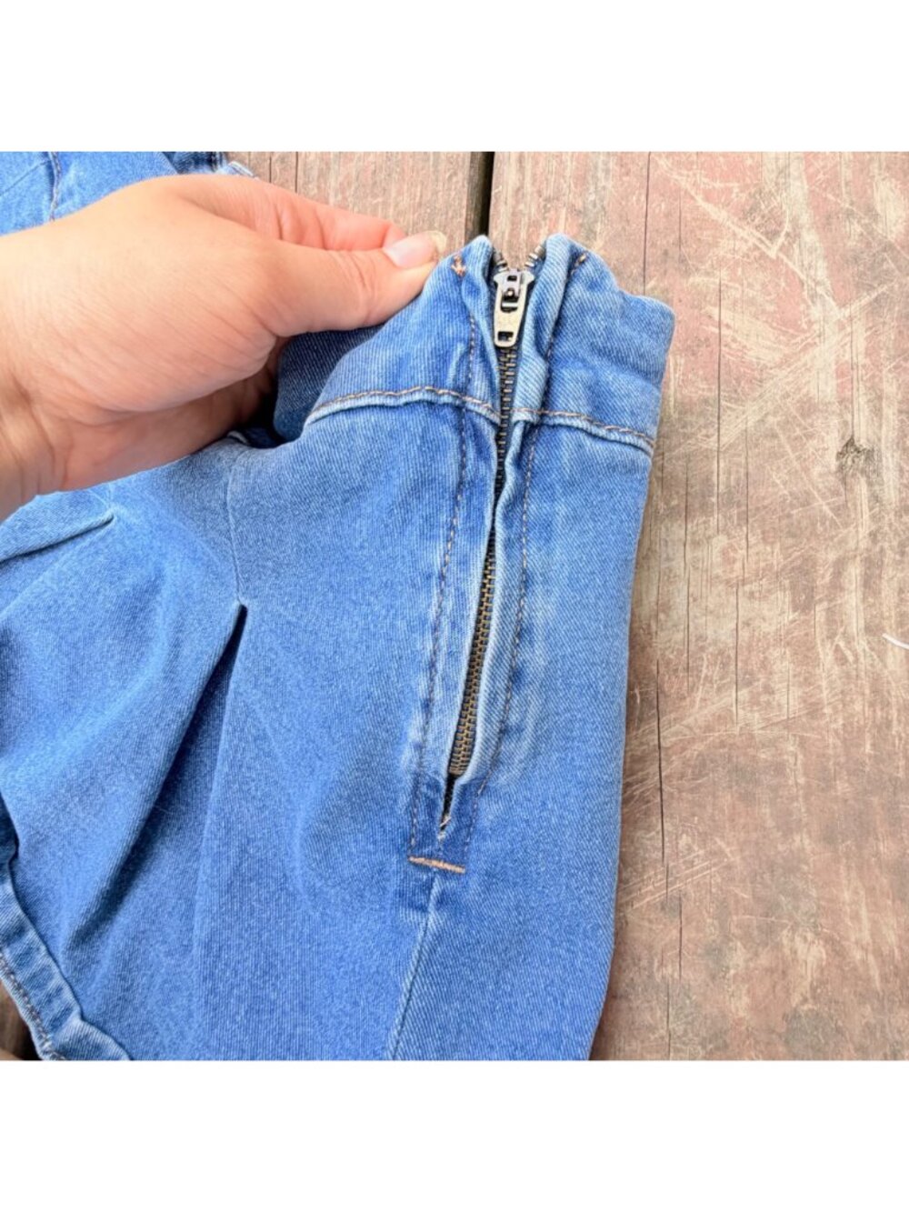 Y2K Refuge Denim Pleated Mini Skirt With Built-In Shorts Small - Picture 5 of 6